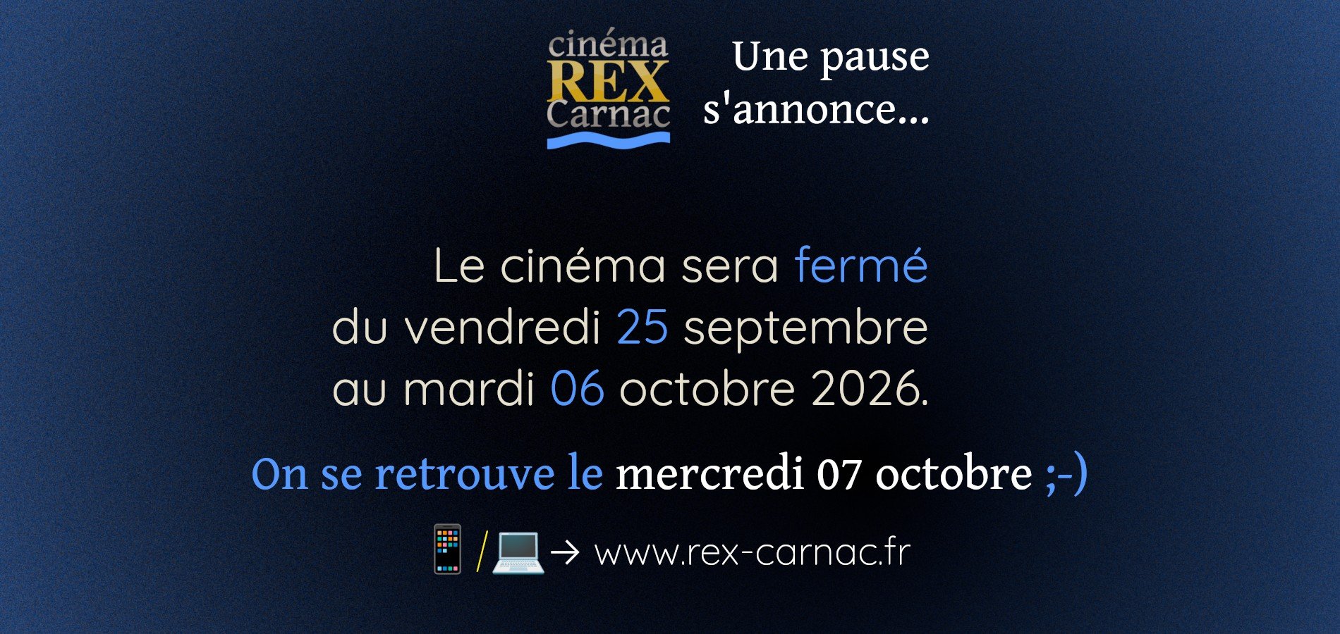 actualité 0925 → 1006 FERMETURE